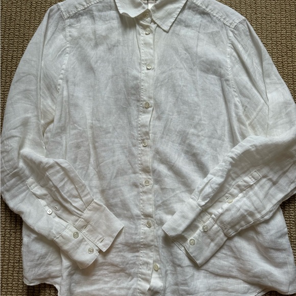 Banana Republic women’s ’perfect shirt’ - Linen - white - L - NWOT - Picture 7 of 7